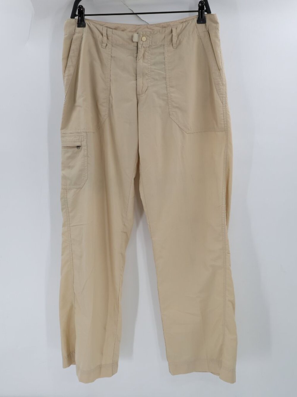 Patagonia Sol Patrol Cargo Pants Womens 10 Beige Nylon Mid Rise Utility outdoor